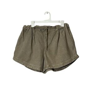 Free People Olive Shorts With Pockets,size XL,Made in India,100% Cotton